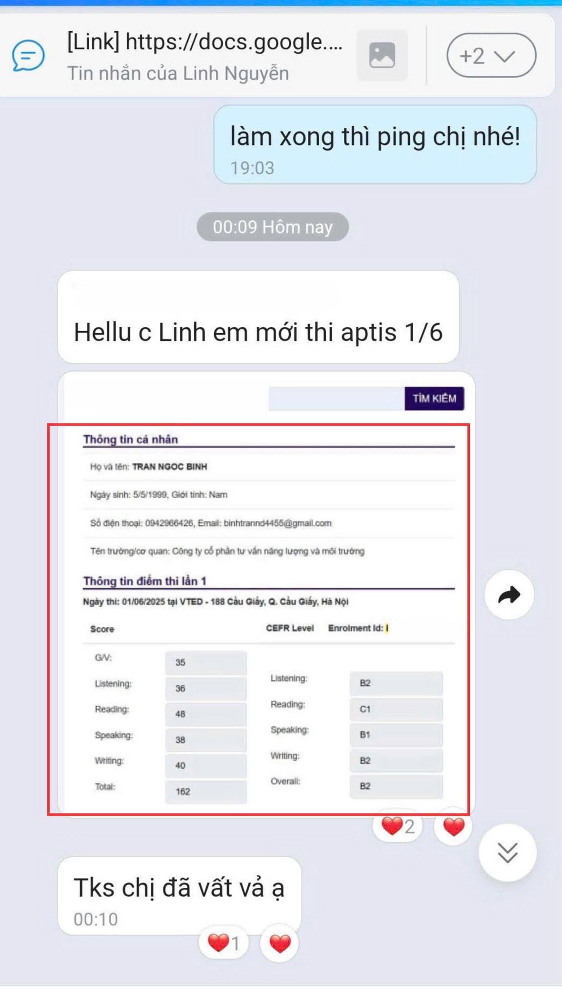 Feedback từ học viên